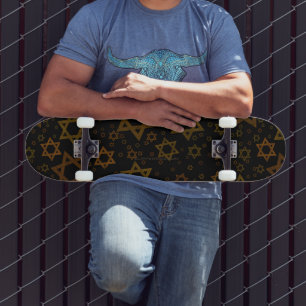 Skate SlipperyJoe's Hanukkah-temático Estrela David artí