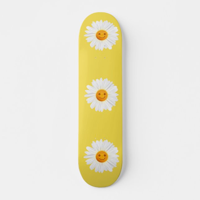 Skate Smiley face da flor da margarida (Frente)