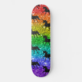 Skate Sombra de Unicórnio Arco-íris Brilho Orgulho LGBTQ