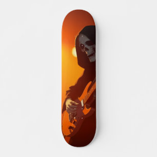 Skate Sombrio com guitarra