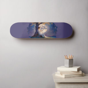 Skate Sonhador ao Luar - Céu Noturno Sereno