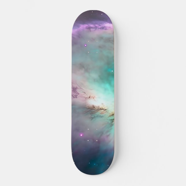 Skate Sonho de Nebulosa de Galáxia de Teal Roxo #1 (Frente)