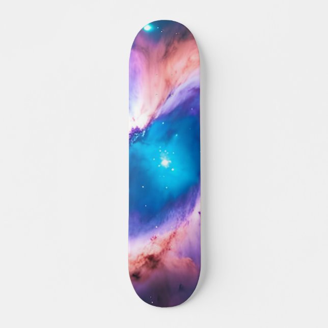 Skate Sonho de Nebulosa do Teal Roxo #1 (Frente)