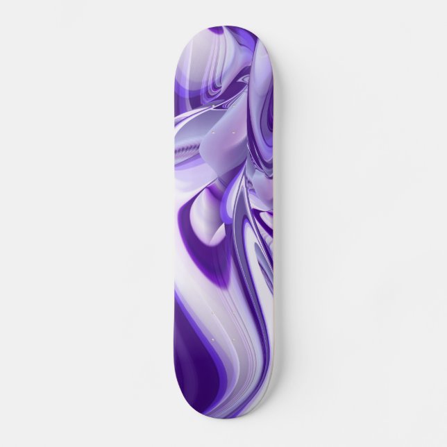 Skate Sonho de neve roxa, Abstrato Fantasy Arte Arco-Íri (Frente)