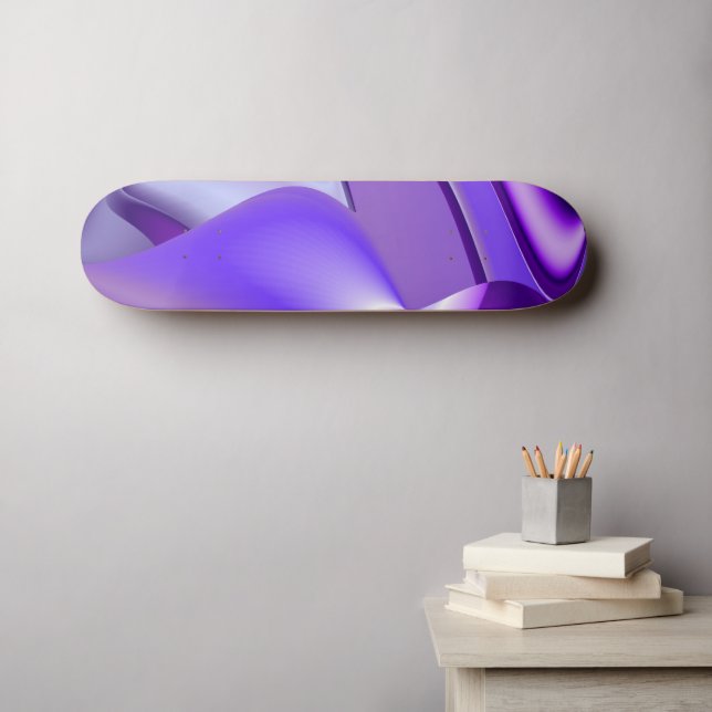 Skate Sonhos de Flor Roxo (Arte de parede (Horz))