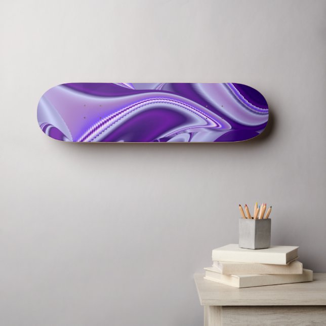 Skate Sonhos de Flor Roxo (Arte de parede (Horz))