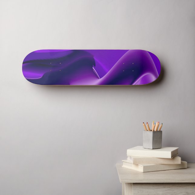 Skate Sonhos de Flor Roxo (Arte de parede (Horz))