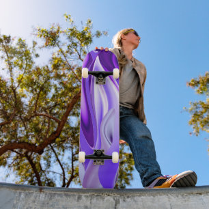 Skate Sonhos de Flor Roxo