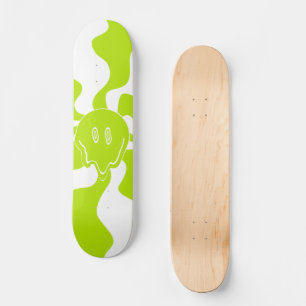 Skate Sorria derretida - Verde limão e branco