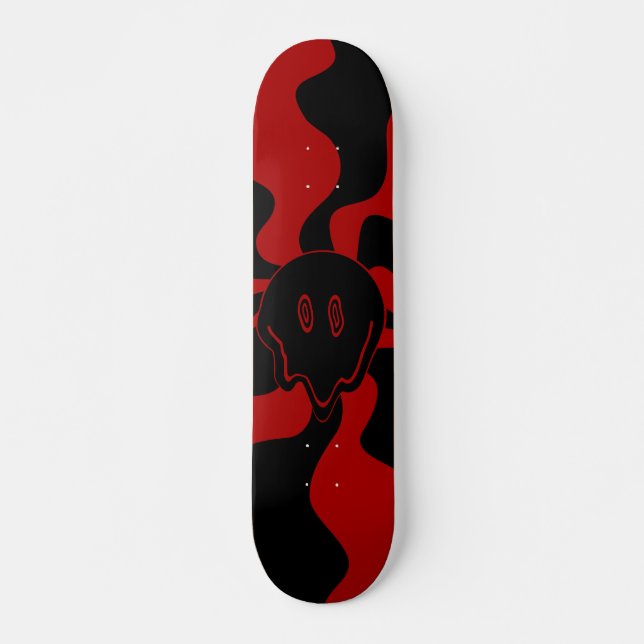 Skate Sorria Derretro Vermelho e Preto (Frente)