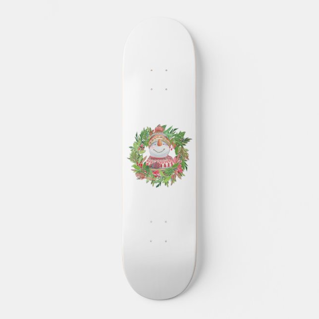 Skate Sorriso Snowman Wreath Natal (Frente)