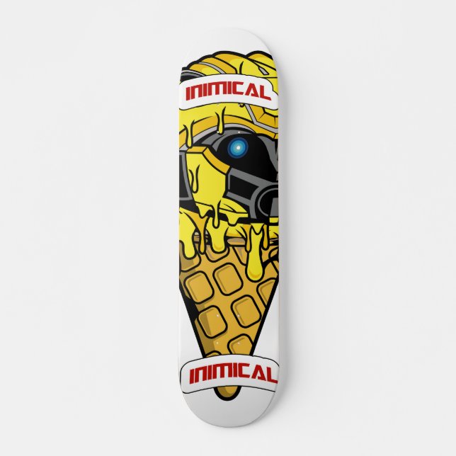 Skate Sorvete de abelhas Amarelo Inimical (Frente)