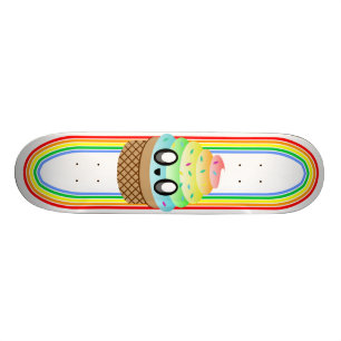 SKATE SORVETE KAWAII CONE RAINBOW DELICIOSO DECK