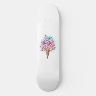 Skate Sorvete Waffle Rosa Sakura Cone