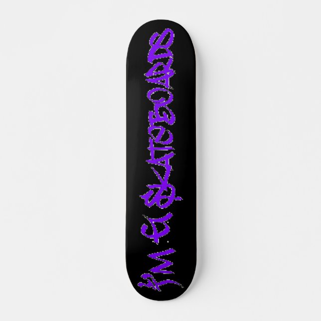 Skate Sou o G Skateboards (fonte Stylin BRK) - preto/rox (Frente)
