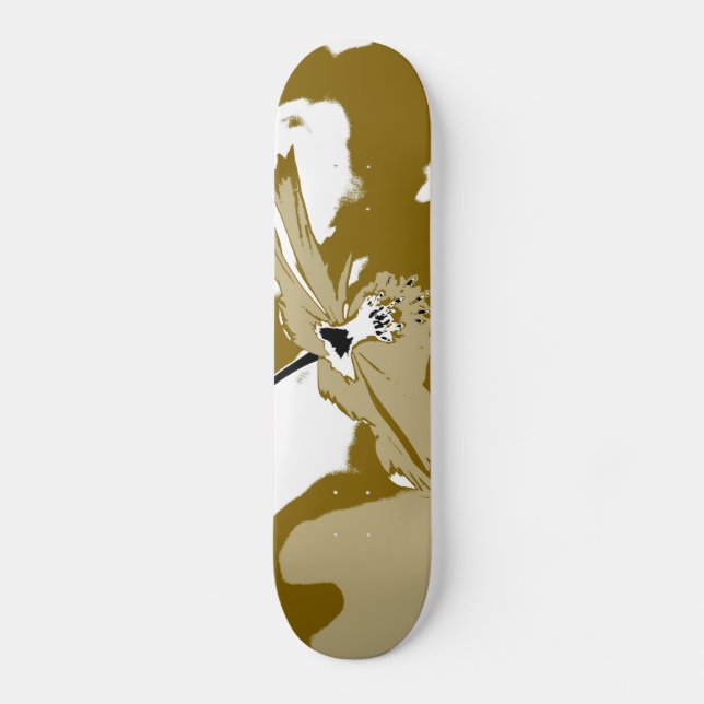 Skate Sozinha Flor - Painéis De Arte Belas (Frente)