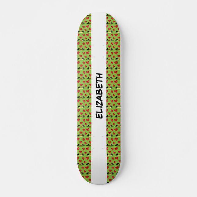 Skate Spaghetti Meatball Data Romântica | Adicione seu n (Frente)