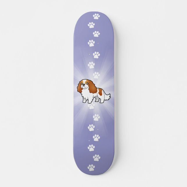 Skate Spaniel de rei descuidado Charles dos desenhos (Frente)