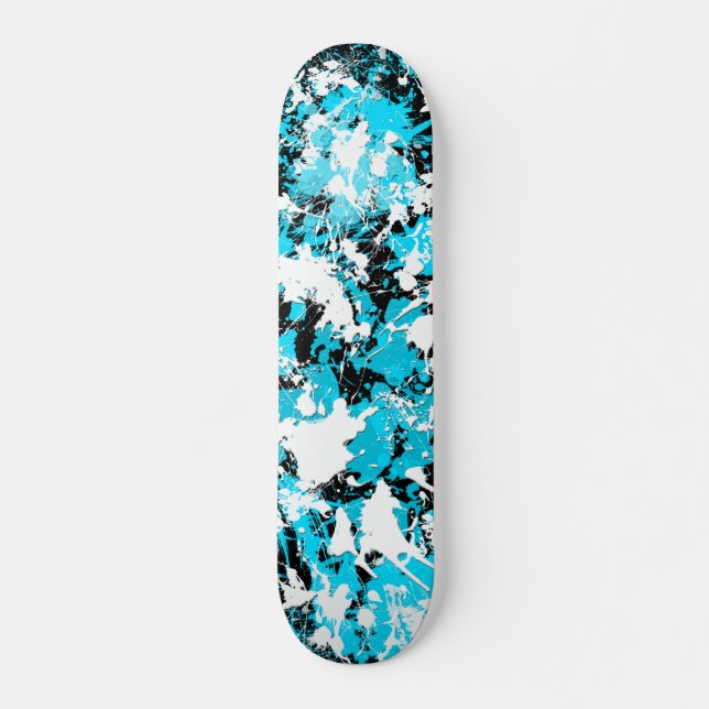 SKATE SPLATTER AZUL E BRANCO DA PINTURA (Frente)