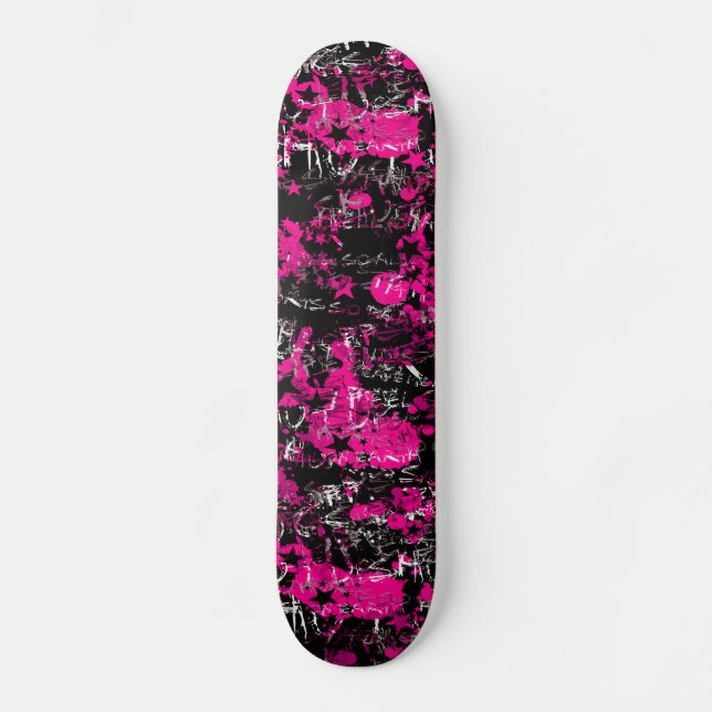 Skate Splatter de pintura rosa (Frente)