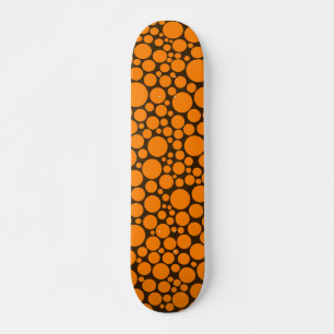 Skate Spotty - Orange on Dark Brown