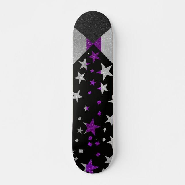 Skate Starry Orgulho gay Flag Glitter Demisexual Sparkly (Frente)