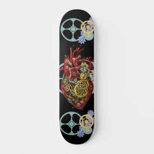 Skate Steampunk Human Heart Anatomy SciFi Art