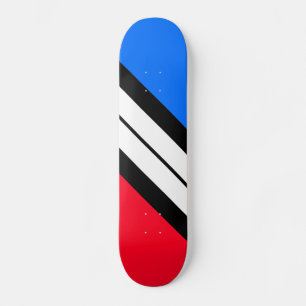 Skate Stripe de Diagonal Preto Vermelho Azul Vermelho Di