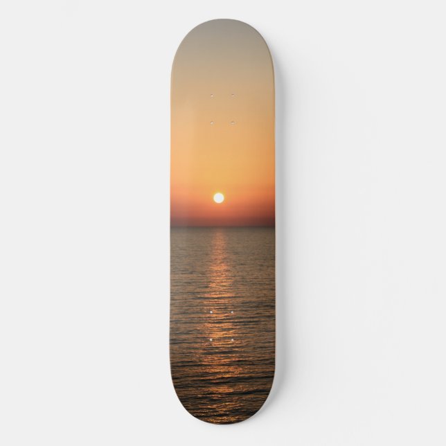 Skate Sunset on the Sea, Glow on the Water, Nature (Frente)