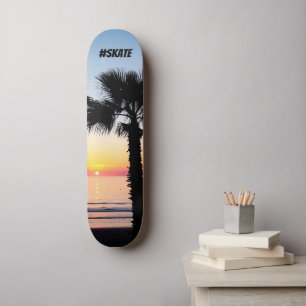 Skate Sunset Tropical Palm Tree