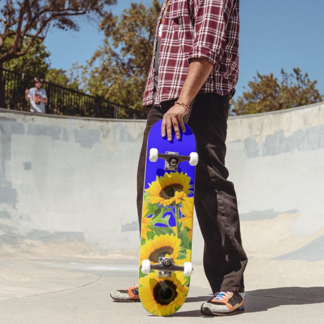 Skate Suporte a Cores de Sinalizador de Sunflower Skateb (Ao ar livre 2)