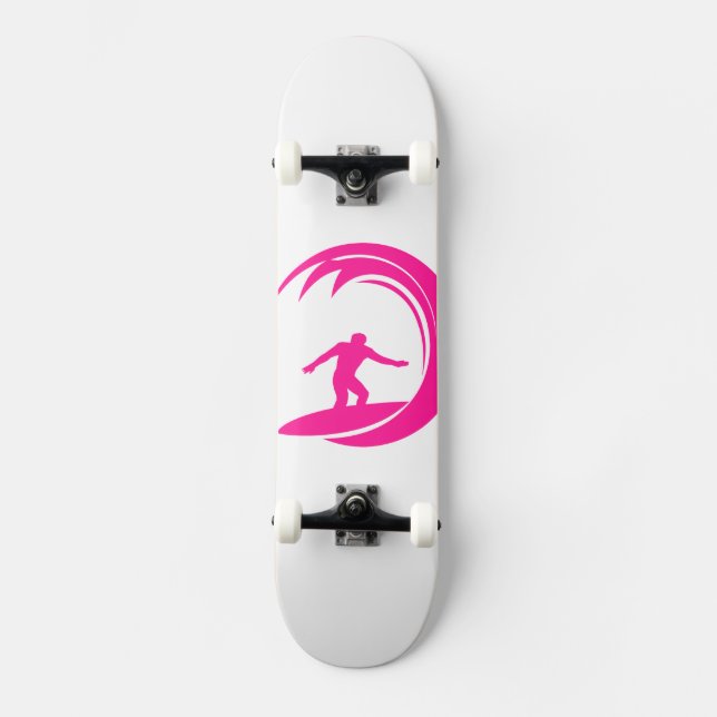 Skate Surfe Rosa Quente (Frente)