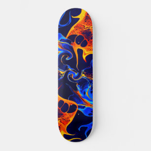 Skate surrealismo abstrato colorido turbilhão de cores
