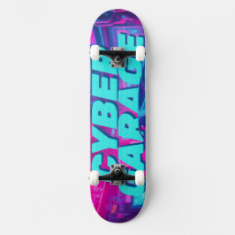 Skate Synthwave Neon Car Cyberpunk Garage Outrun