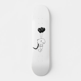 Skate T-Rex Voador Com Balões Pretos