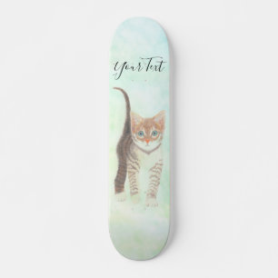 Skate Tabby Kitten Com Tabuleiro De Texto