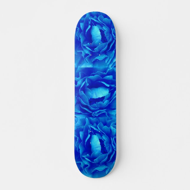 Skate Tabuleiro azul Rosa - Personalizável (Frente)