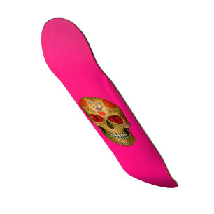 Skate Tabuleiro Cinzento Rosa Quente Zombie - Açúcar Ver
