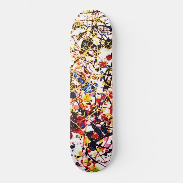 Skate Tabuleiro Colorido de Pintura (Frente)