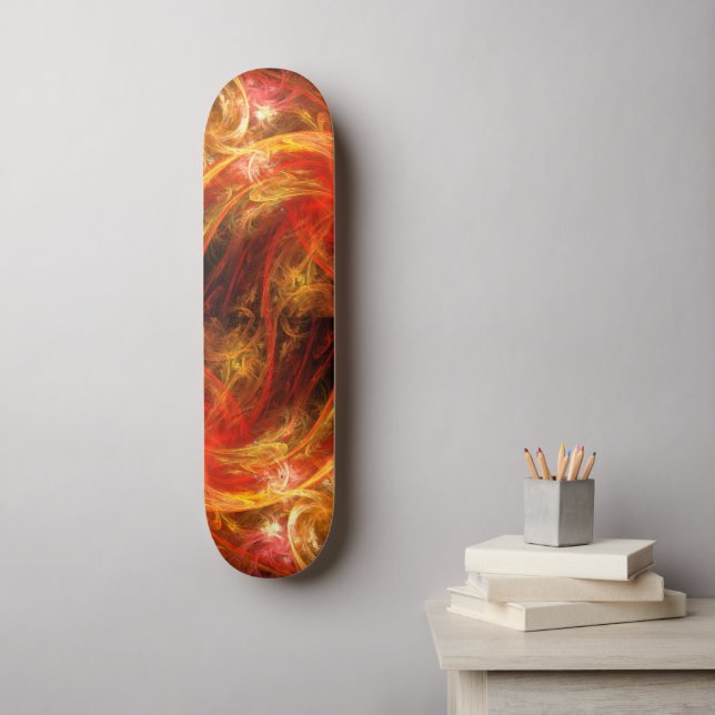 Skate Tabuleiro de Arte do Firestorm Abstrato (Arte de parede)