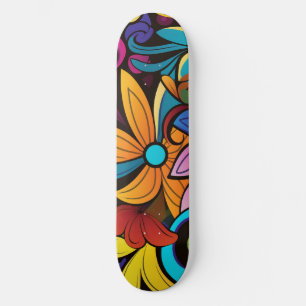 Skate Tabuleiro de Arte Groovy