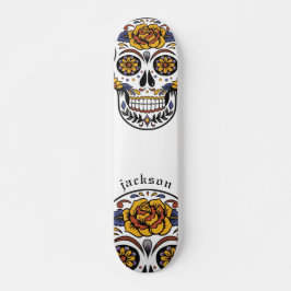 Skate Tabuleiro de Caveira Ilustrado Legal Personalizado