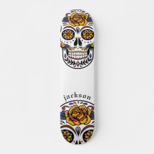 Skate Tabuleiro de Caveira Ilustrado Legal Personalizado