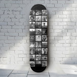 Skate Tabuleiro de Colagem de Fotos do Instagram Legal P<br><div class="desc">Legal e moderno andar de skate com a sua Colagem de Fotos do Instagram personalizada. Personalize facilmente com suas fotos favoritas. Faz um excelente com montagem na parede (separada) para um excelente de aniversário ou um presente de graduação! Este design é preto e branco.</div>
