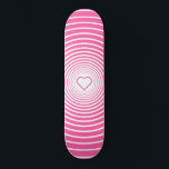 Skate Tabuleiro de Cores Personalizado - Amor Coração -<br><div class="desc">Amor rosa - Escolha suas cores favoritas</div>