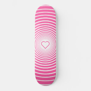 Skate Tabuleiro de Cores Personalizado - Amor Coração -