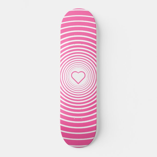 Skate Tabuleiro de Cores Personalizado - Amor Coração -  (Frente)