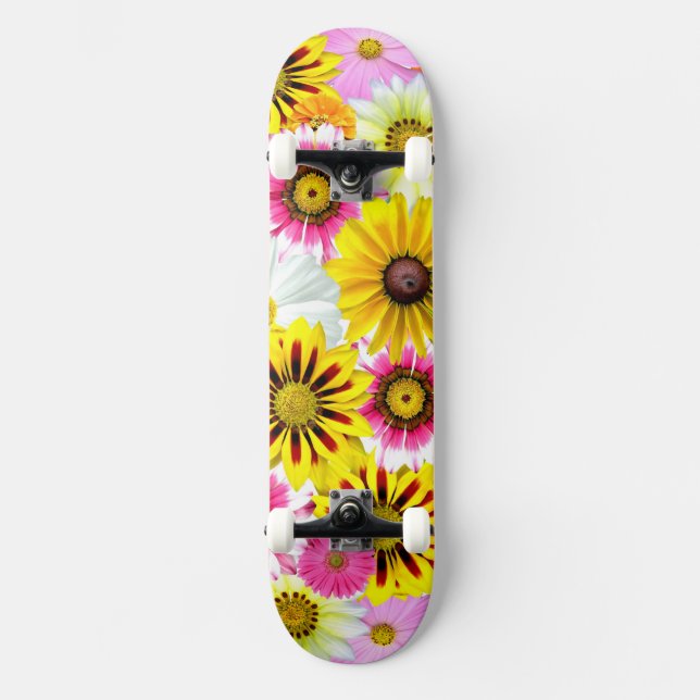 Skate Tabuleiro de Decor de Flor 48 (Frente)