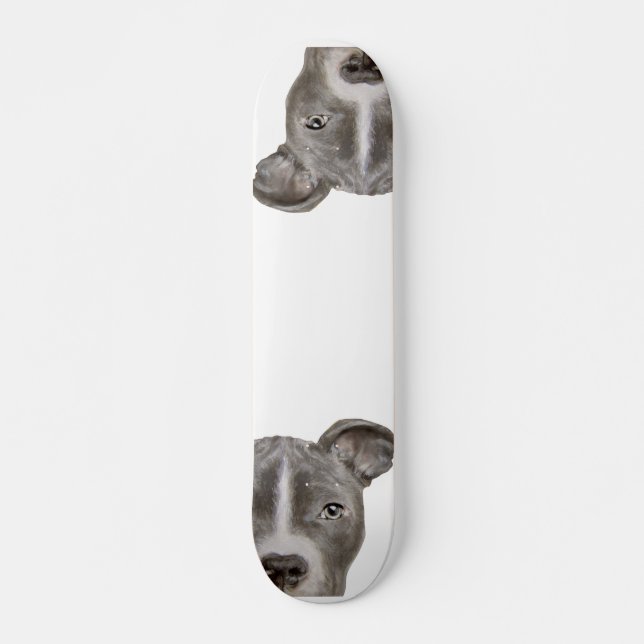 Skate Tabuleiro de Ilustração Pitbull por imart (Frente)