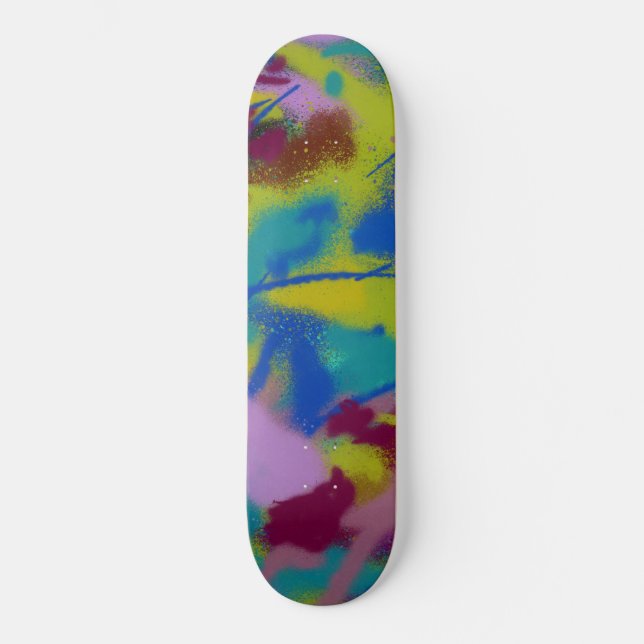 Skate Tabuleiro de Pintura Grunge Spray (Frente)